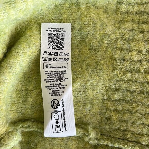 NWOT Topshop ASOS knitted fluffy sweater in green Size S - Picture 7 of 10